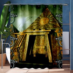 Awesome Steampunk Pyramid In The Night Shower Curtain 60  X 72  (medium)  by FantasyWorld7