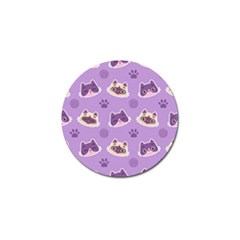 Cute Colorful Cat Kitten With Paw Yarn Ball Seamless Pattern Golf Ball Marker (10 Pack) by Vaneshart