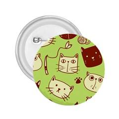 Cute Hand Drawn Cat Seamless Pattern 2 25  Buttons by Vaneshart