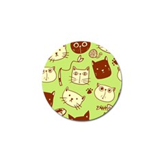 Cute Hand Drawn Cat Seamless Pattern Golf Ball Marker (4 Pack) by Vaneshart