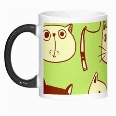 Cute Hand Drawn Cat Seamless Pattern Morph Mugs by Vaneshart