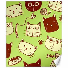 Cute Hand Drawn Cat Seamless Pattern Canvas 20  X 24  by Vaneshart