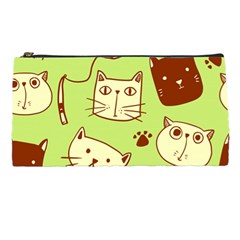 Cute Hand Drawn Cat Seamless Pattern Pencil Cases by Vaneshart