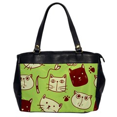 Cute Hand Drawn Cat Seamless Pattern Oversize Office Handbag by Vaneshart