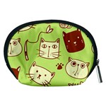 Cute Hand Drawn Cat Seamless Pattern Accessory Pouch (Medium) Back