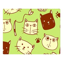 Cute Hand Drawn Cat Seamless Pattern Double Sided Flano Blanket (large)  by Vaneshart