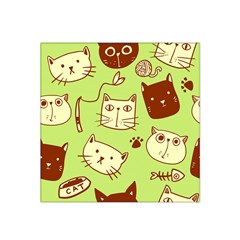 Cute Hand Drawn Cat Seamless Pattern Satin Bandana Scarf by Vaneshart