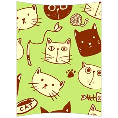 Cute Hand Drawn Cat Seamless Pattern Back Support Cushion by Vaneshart