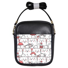 Cute Cat Chef Cooking Seamless Pattern Cartoon Girls Sling Bag by Vaneshart