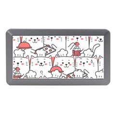 Cute Cat Chef Cooking Seamless Pattern Cartoon Memory Card Reader (mini) by Vaneshart