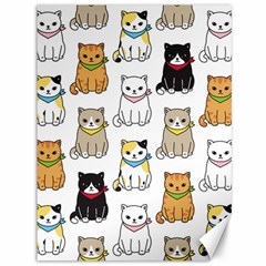 Cat Kitten Seamless Pattern Canvas 36  X 48  by Vaneshart