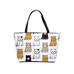 Cat Kitten Seamless Pattern Classic Shoulder Handbag by Vaneshart