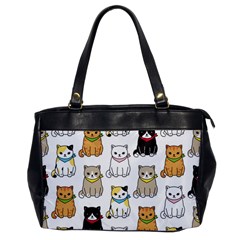 Cat Kitten Seamless Pattern Oversize Office Handbag by Vaneshart