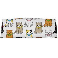 Cat Kitten Seamless Pattern Body Pillow Case (dakimakura) by Vaneshart