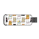 Cat Kitten Seamless Pattern Portable USB Flash (One Side) Front