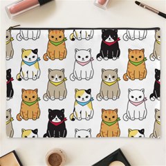 Cat Kitten Seamless Pattern Cosmetic Bag (xxxl) by Vaneshart