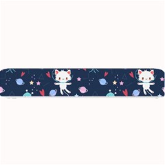 Cute Astronaut Cat With Star Galaxy Elements Seamless Pattern Small Bar Mats by Vaneshart