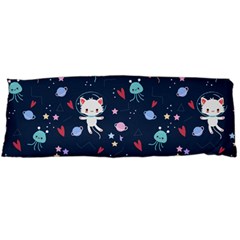 Cute Astronaut Cat With Star Galaxy Elements Seamless Pattern Body Pillow Case (dakimakura)