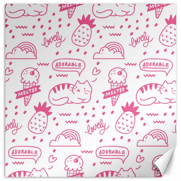 Cute Girly Seamless Pattern Canvas 20  x 20 