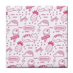 Cute Girly Seamless Pattern Face Towel