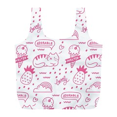 Cute Girly Seamless Pattern Full Print Recycle Bag (l) by Vaneshart