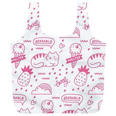 Cute Girly Seamless Pattern Full Print Recycle Bag (xl) by Vaneshart