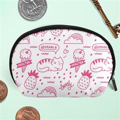 Cute Girly Seamless Pattern Accessory Pouch (large) by Vaneshart