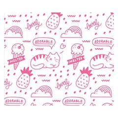 Cute Girly Seamless Pattern Double Sided Flano Blanket (small)  by Vaneshart