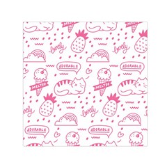 Cute Girly Seamless Pattern Small Satin Scarf (square) by Vaneshart