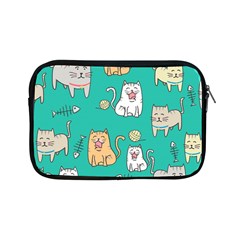 Seamless Pattern Cute Cat Cartoon With Hand Drawn Style Apple Ipad Mini Zipper Cases by Vaneshart