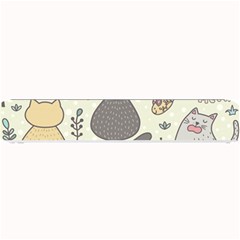 Funny Cartoon Cats Seamless Pattern  Small Bar Mats by Vaneshart