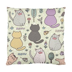 Funny Cartoon Cats Seamless Pattern  Standard Cushion Case (two Sides) by Vaneshart