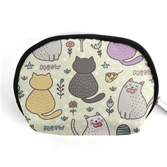 Funny Cartoon Cats Seamless Pattern  Accessory Pouch (medium) by Vaneshart