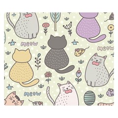 Funny Cartoon Cats Seamless Pattern  Double Sided Flano Blanket (small)  by Vaneshart