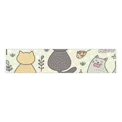 Funny Cartoon Cats Seamless Pattern  Velvet Scrunchie by Vaneshart