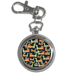 Seamless Pattern With Cats Key Chain Watches by Vaneshart