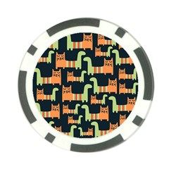 Seamless Pattern With Cats Poker Chip Card Guard (10 Pack) by Vaneshart