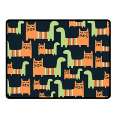 Seamless Pattern With Cats Fleece Blanket (small) by Vaneshart