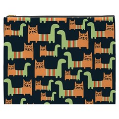 Seamless Pattern With Cats Cosmetic Bag (xxxl) by Vaneshart