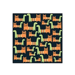 Seamless Pattern With Cats Satin Bandana Scarf by Vaneshart