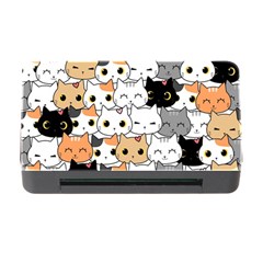 Cute Cat Kitten Cartoon Doodle Seamless Pattern Memory Card Reader With Cf by Vaneshart