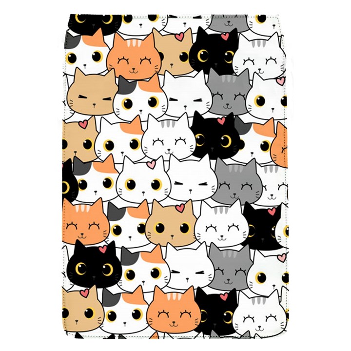 Cute Cat Kitten Cartoon Doodle Seamless Pattern Removable Flap Cover (S)