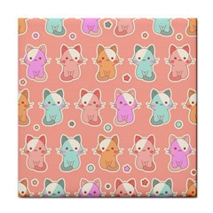 Cute Kawaii Kittens Seamless Pattern Face Towel