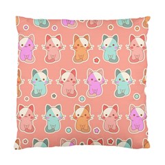 Cute Kawaii Kittens Seamless Pattern Standard Cushion Case (two Sides) by Vaneshart