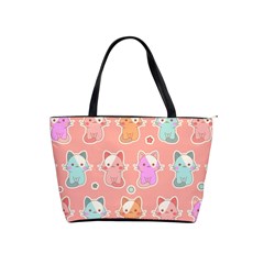 Cute Kawaii Kittens Seamless Pattern Classic Shoulder Handbag by Vaneshart