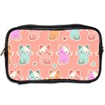 Cute Kawaii Kittens Seamless Pattern Toiletries Bag (Two Sides) Back