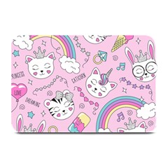 Beautiful Cute Animals Pattern Pink Plate Mats by Vaneshart