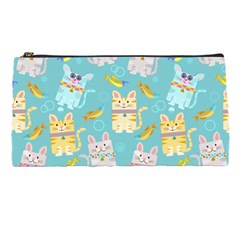 Vector Seamless Pattern With Colorful Cats Fish Pencil Cases by Vaneshart