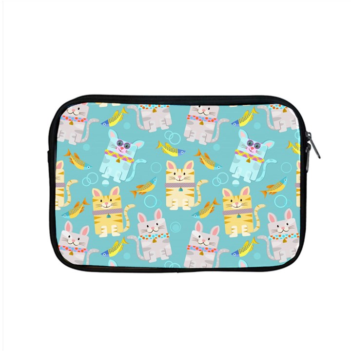 Vector Seamless Pattern With Colorful Cats Fish Apple MacBook Pro 15  Zipper Case