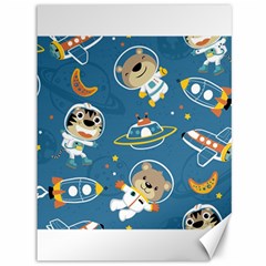 Seamless Pattern Funny Astronaut Outer Space Transportation Canvas 36  X 48  by Vaneshart